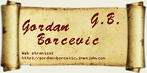 Gordan Borčević vizit kartica